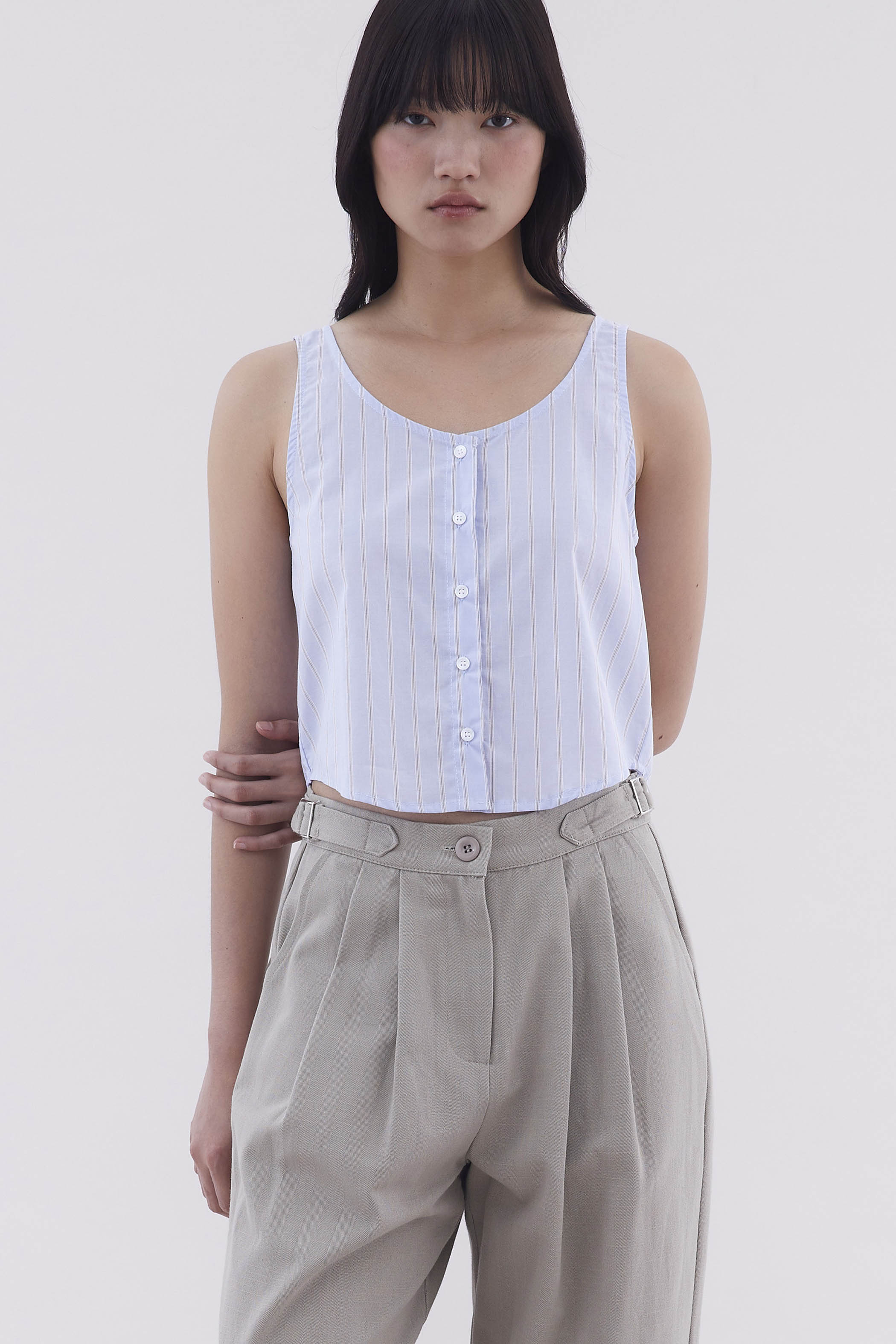 Seleve Button-Down Relaxed Top