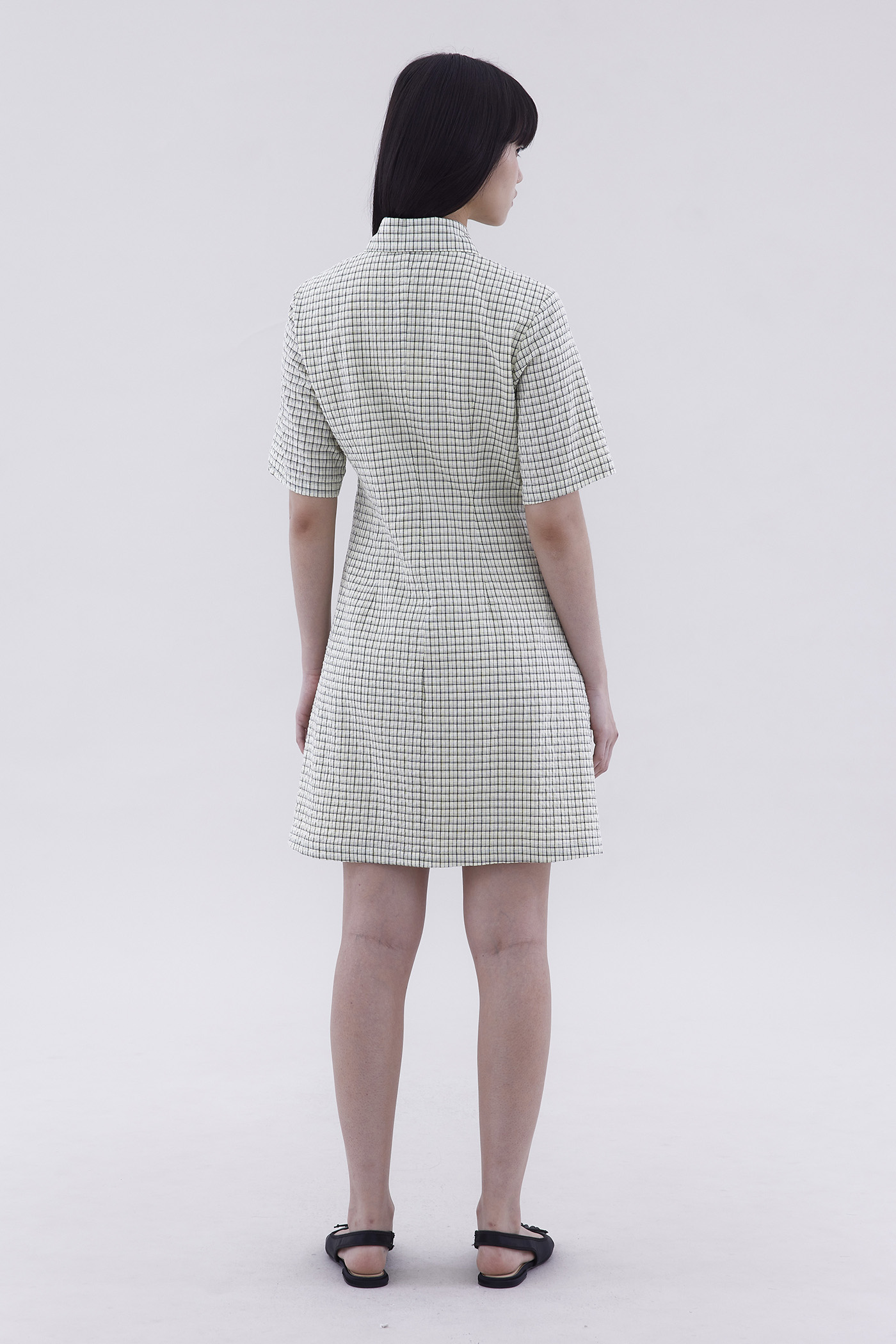 Etta Button-Down Fitted Dress