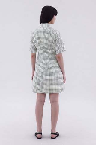 Etta Button-Down Fitted Dress