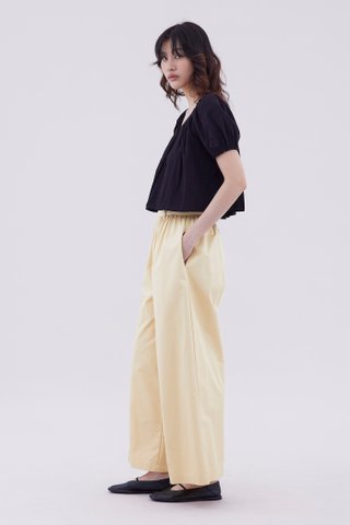 Jenyth High-Rise Gathered Wide Leg Pants