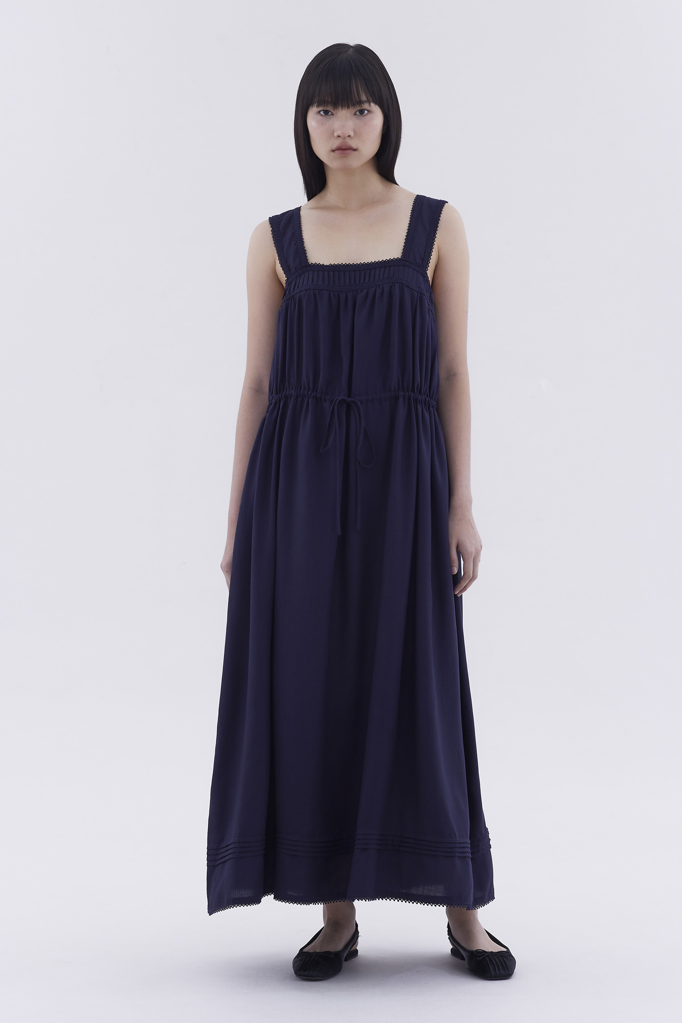 Marisol Square-Neck Relaxed Dress