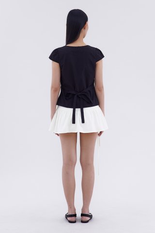 Mariette Lace Trim Fitted Blouse