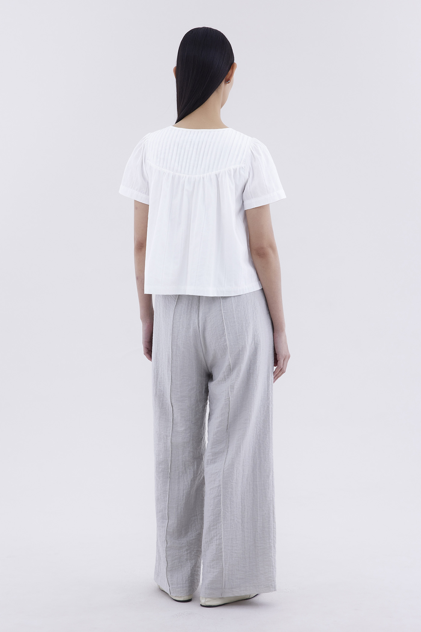 Laire Pin-Tuck Relaxed Top