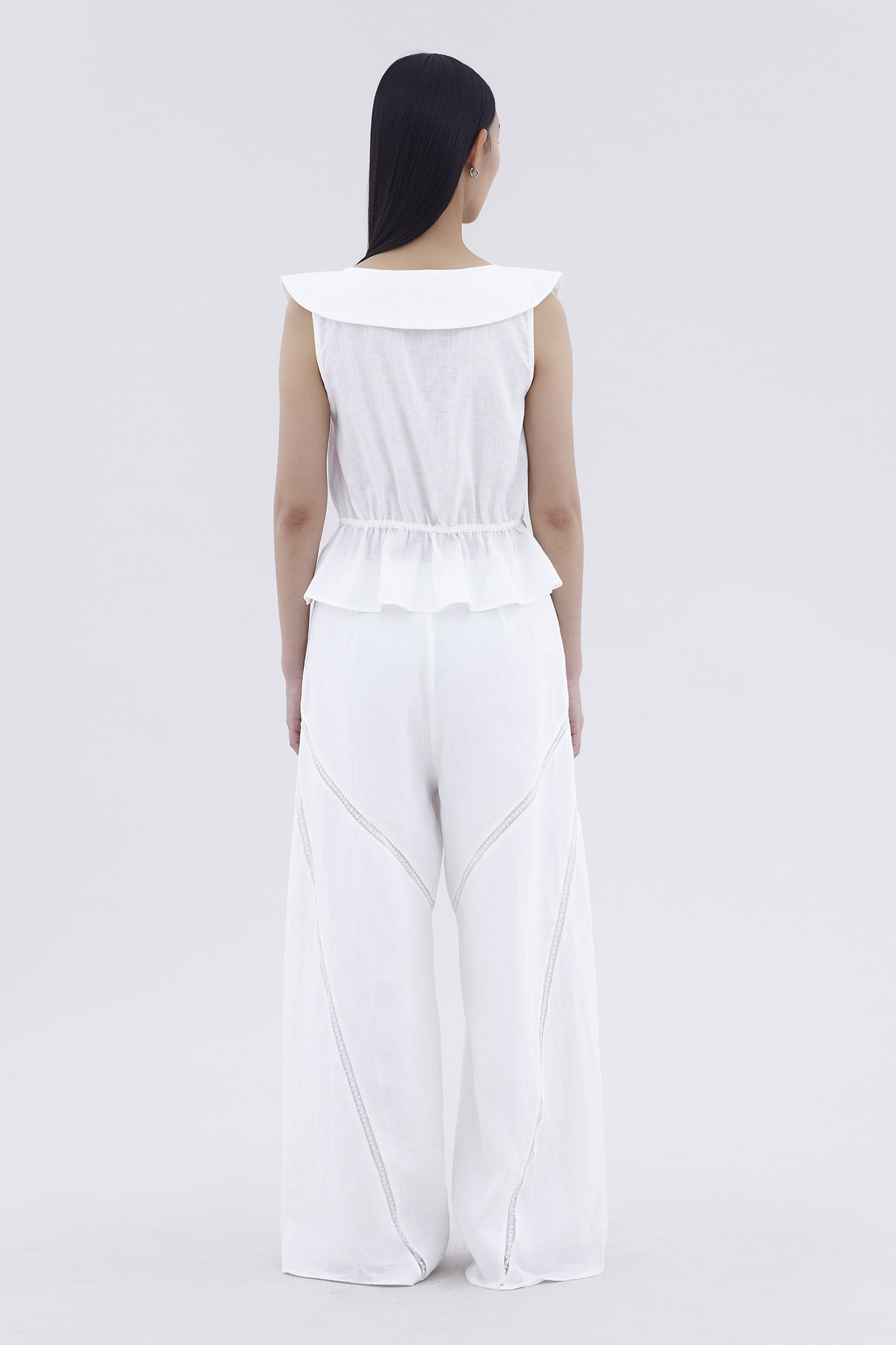 Arely Collared Drawstring Top