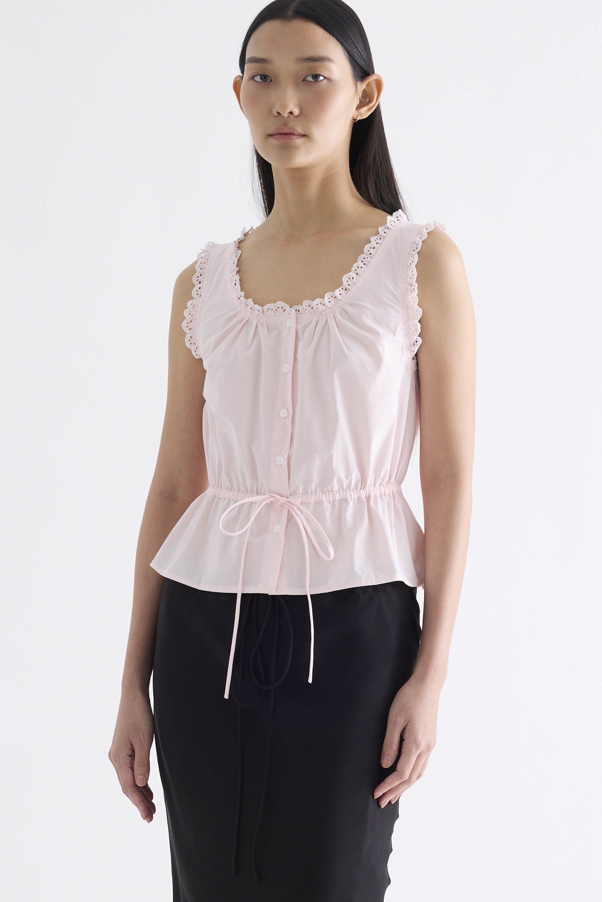 Leadow Lace-Trim Top