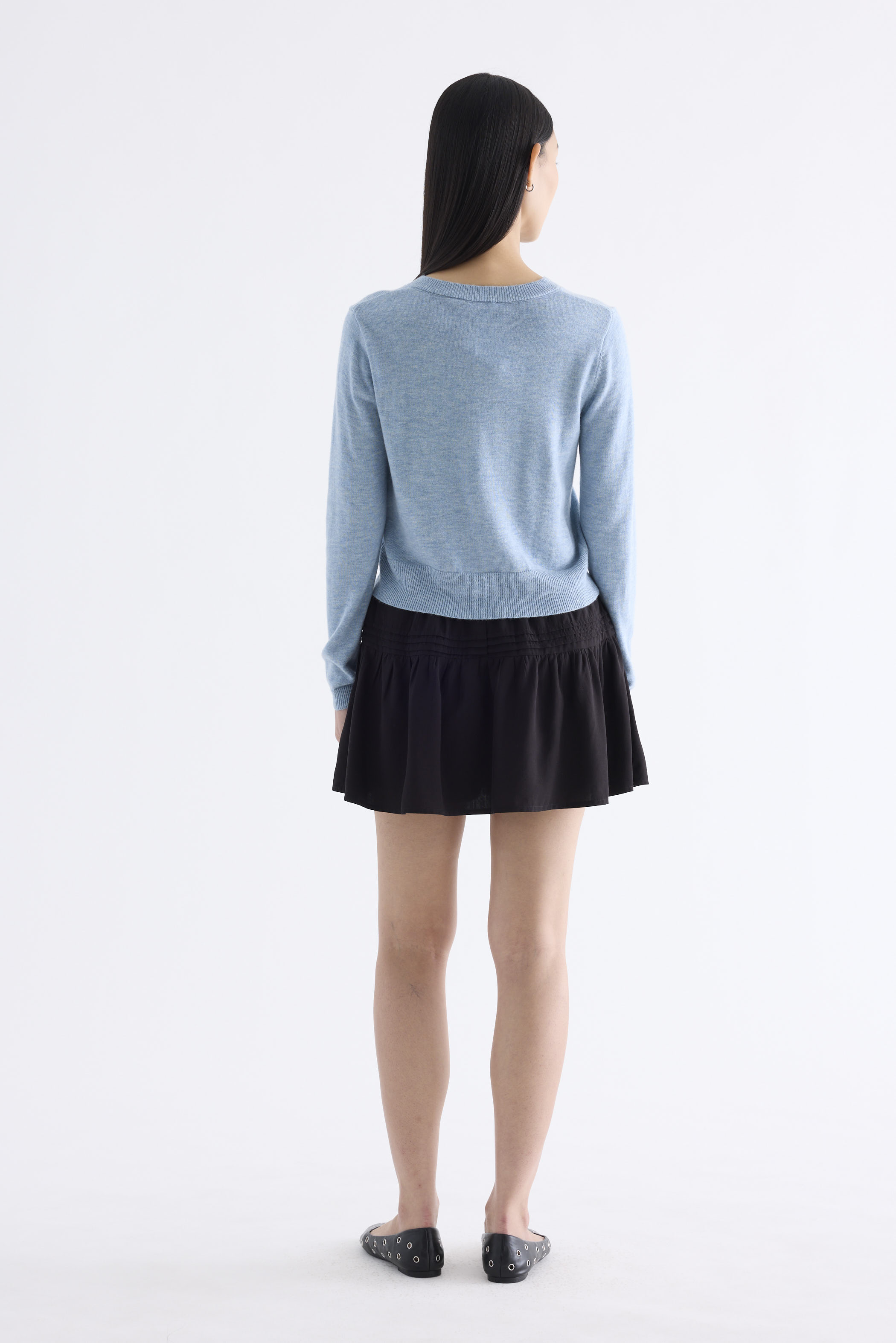 Dione Pin-Tuck Mini Skirt