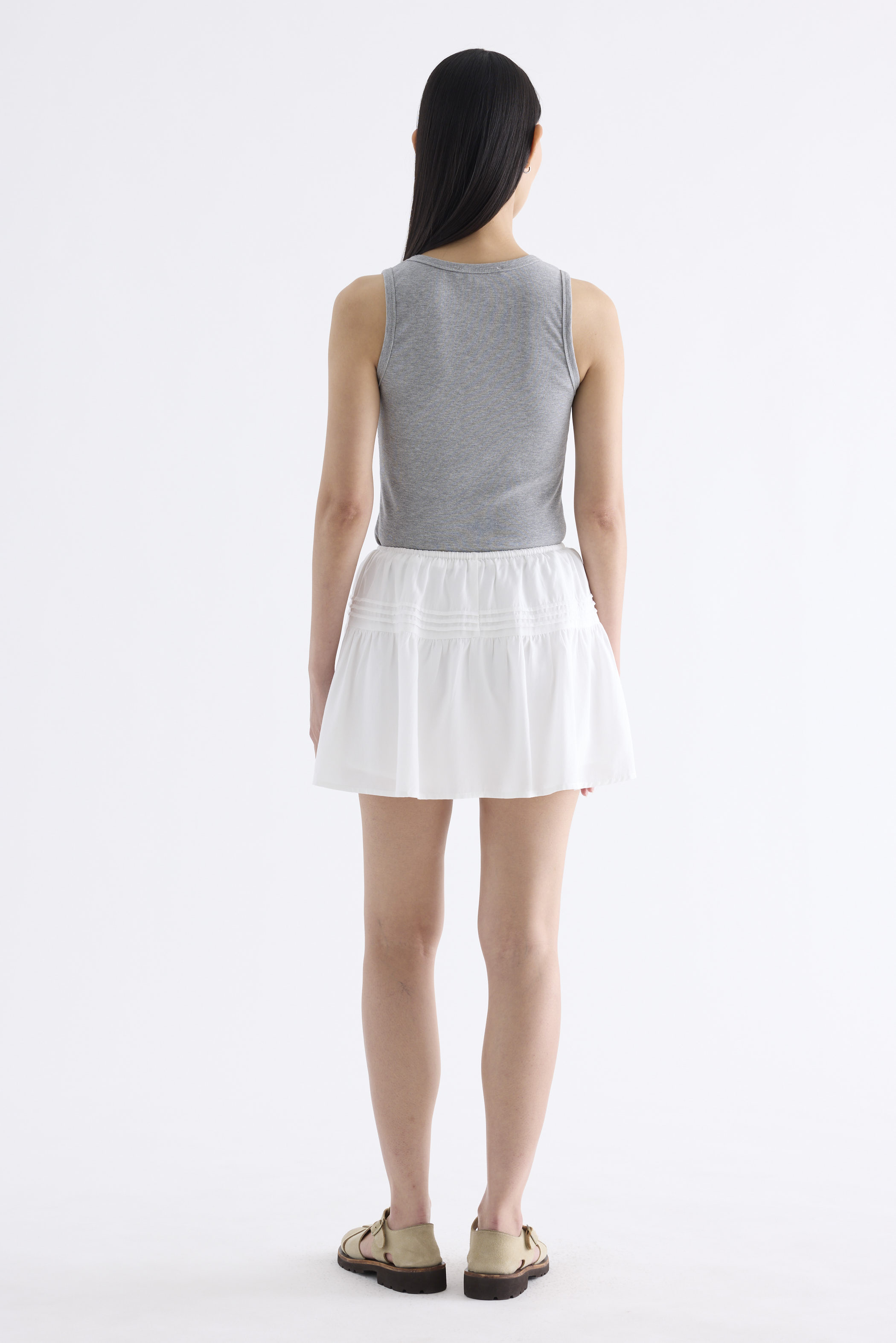 Dione Pin-Tuck Mini Skirt