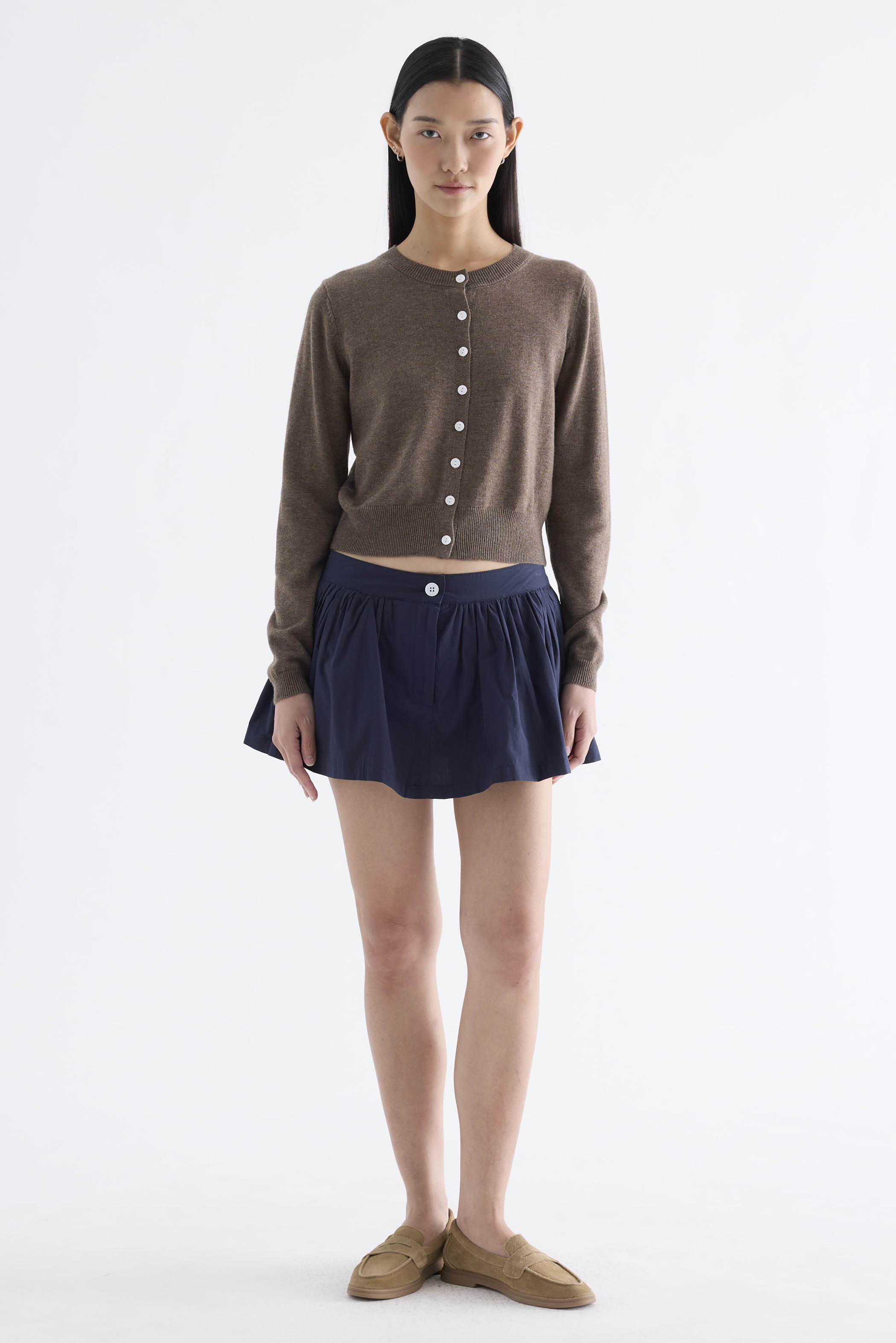 Yvelyn Low-Rise Gather Mini Skorts