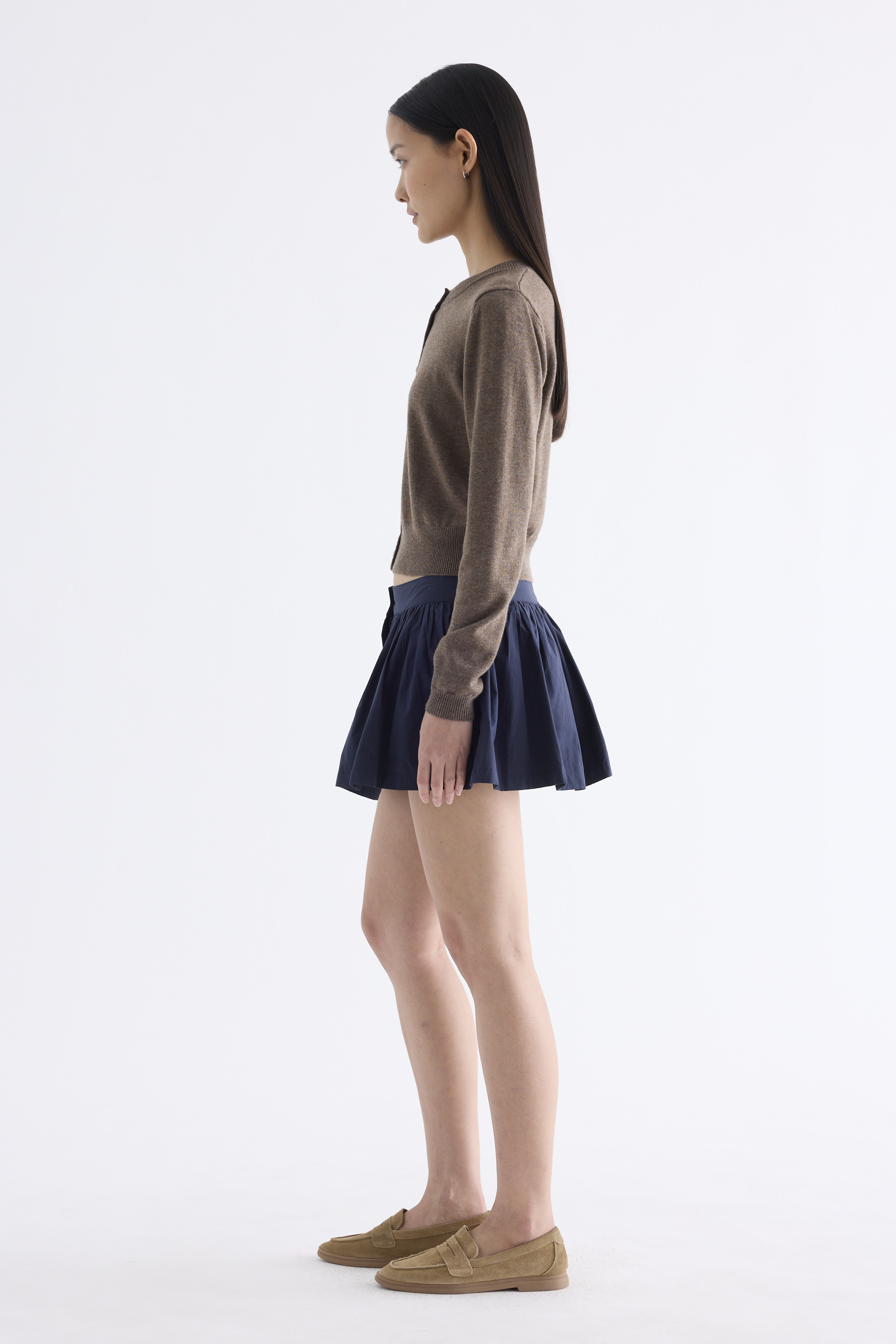 Yvelyn Low-Rise Gather Mini Skorts
