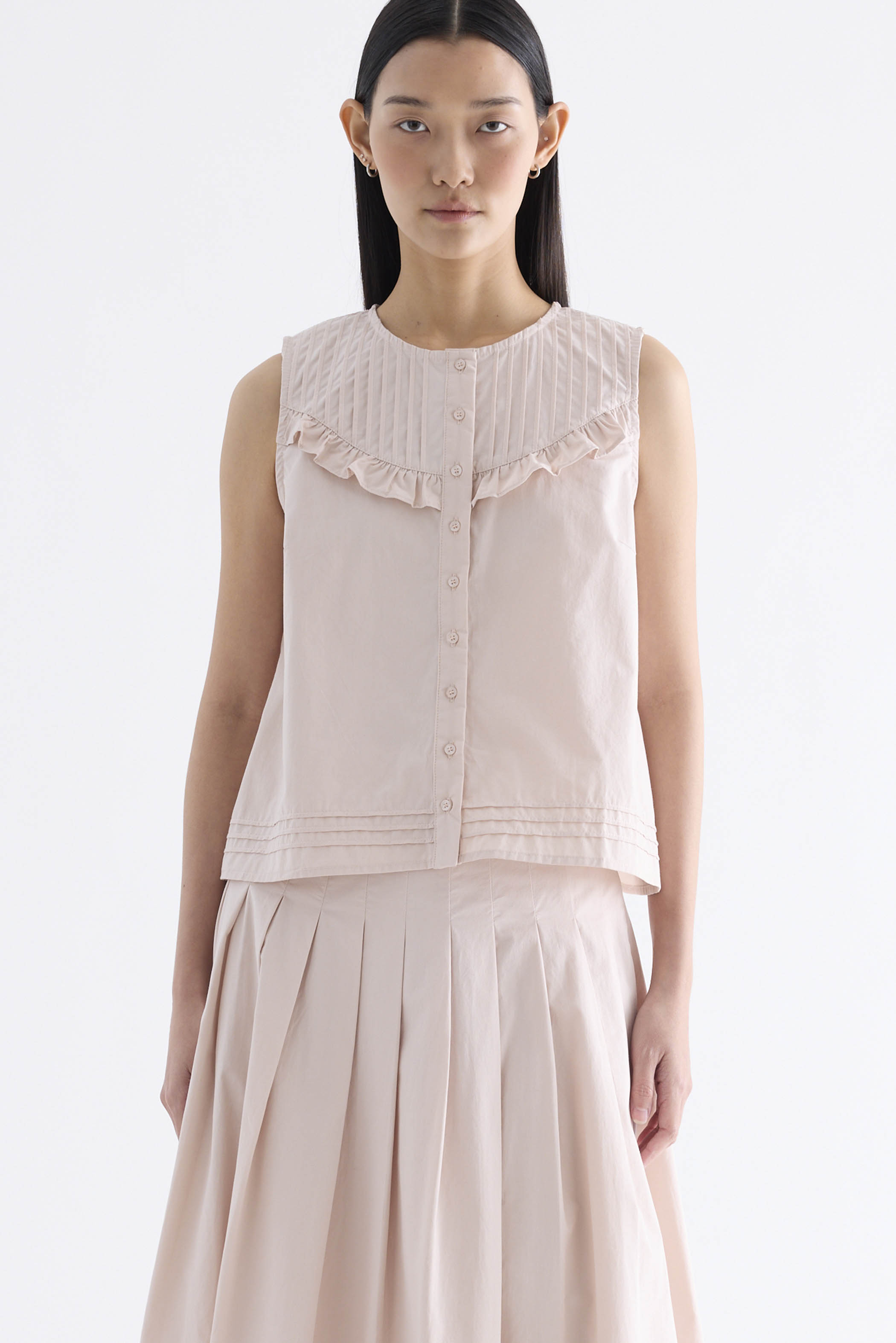 Freja Pintuck Yoke Top