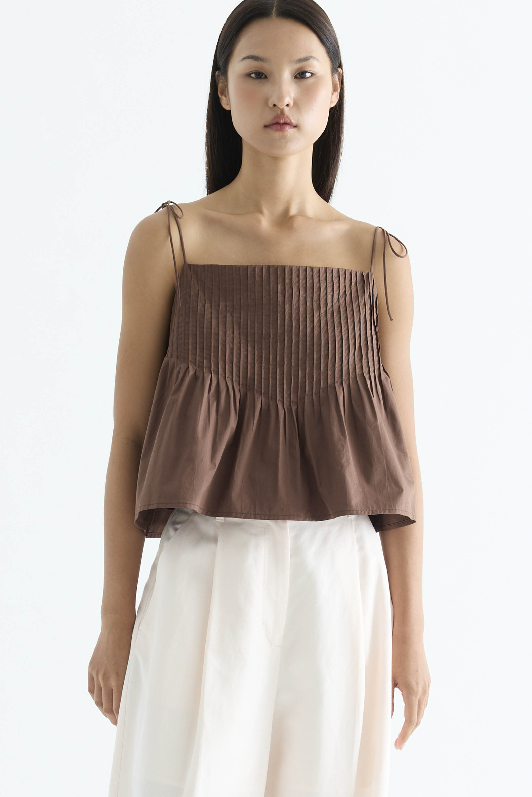 Brenelle Pin-tuck Top